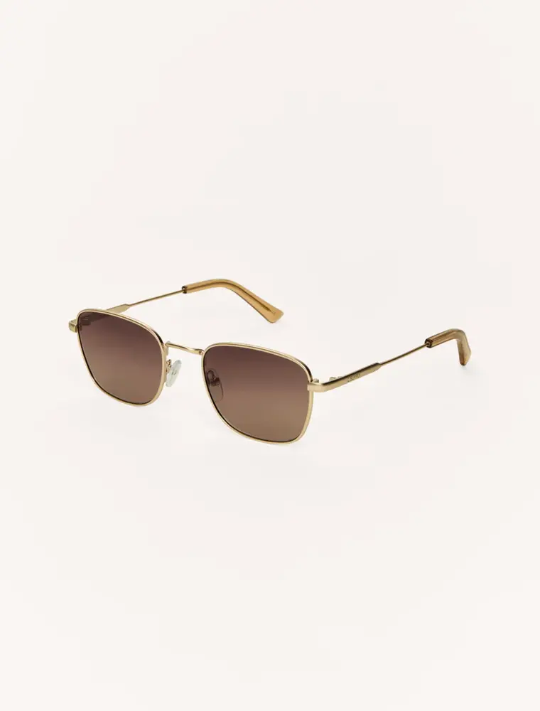 Z Supply Fastlane Gold Gradient Polarized Sunnies