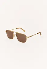 Z Supply Skyline Gold Brown Polarized Sunnies
