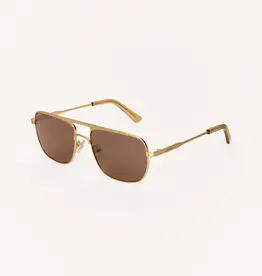 Z Supply Skyline Gold Brown Polarized Sunnies