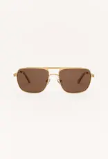 Z Supply Skyline Gold Brown Polarized Sunnies