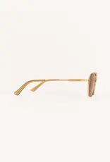Z Supply Skyline Gold Brown Polarized Sunnies