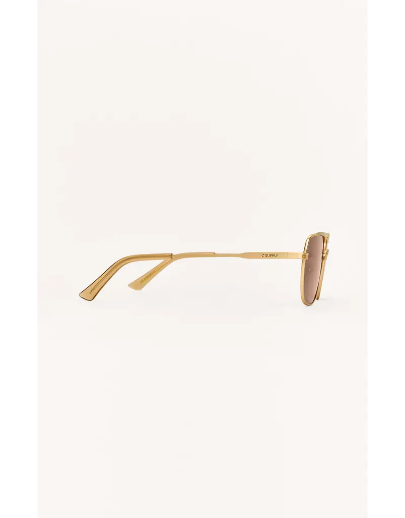Z Supply Skyline Gold Brown Polarized Sunnies