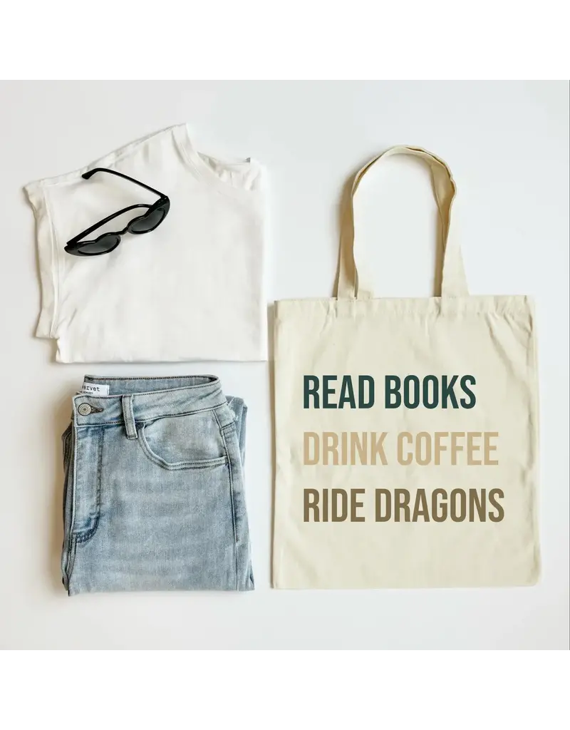 Mugsby Read Books Ride Dragons Tote
