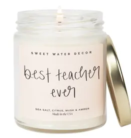 Sweet Water Decor Best Teacher Ever Candle