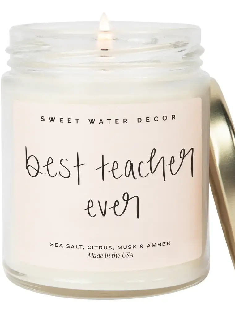 Sweet Water Decor Best Teacher Ever Candle