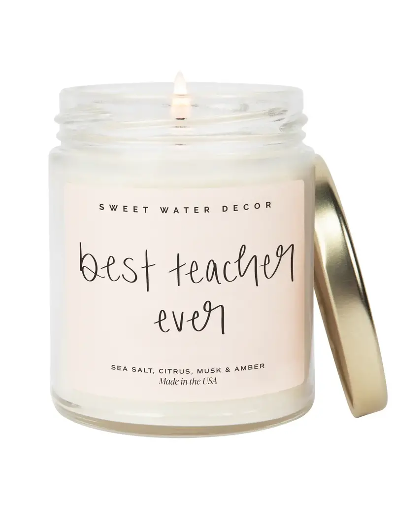Sweet Water Decor Best Teacher Ever Candle