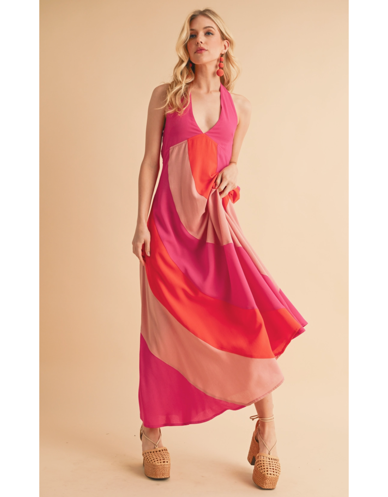 AEMI + CO Gali Colorblock Maxi Dress