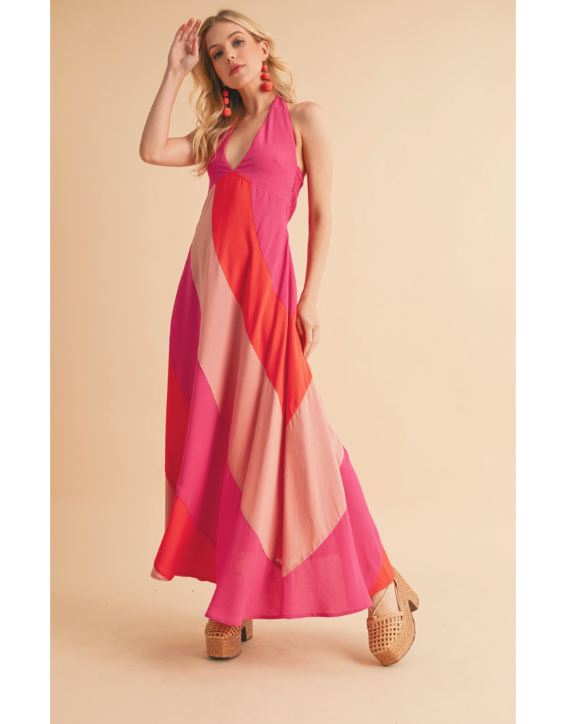 AEMI + CO Gali Colorblock Maxi Dress
