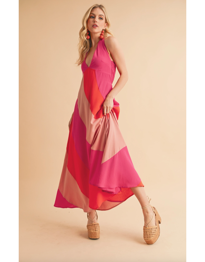 AEMI + CO Gali Colorblock Maxi Dress