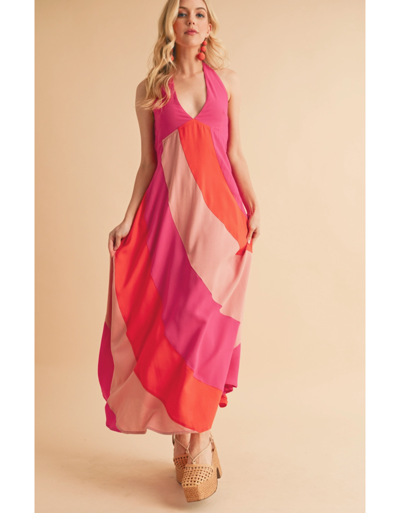 AEMI + CO Gali Colorblock Maxi Dress