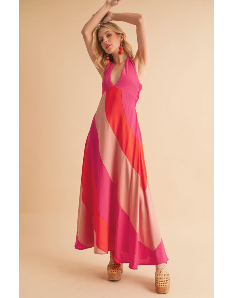 AEMI + CO Gali Colorblock Maxi Dress