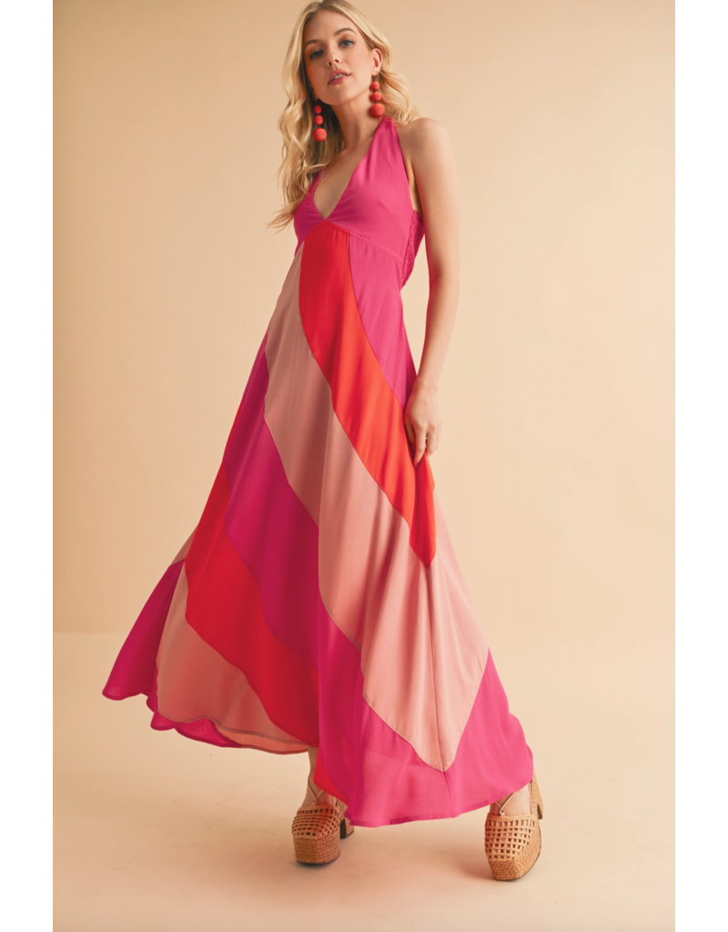 AEMI + CO Gali Colorblock Maxi Dress