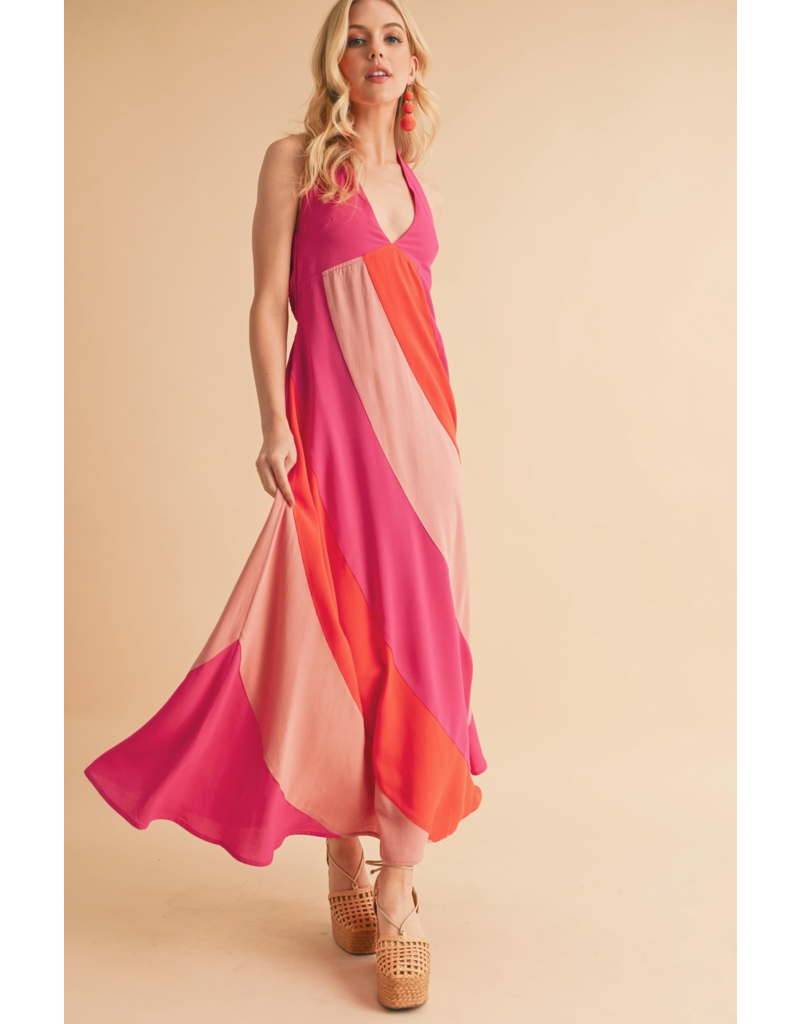 AEMI + CO Gali Colorblock Maxi Dress