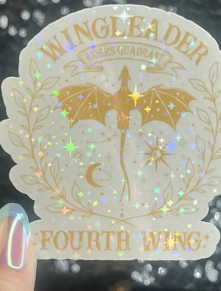 FatedFiction Wingleader Fourth Wing Holographic Sticker