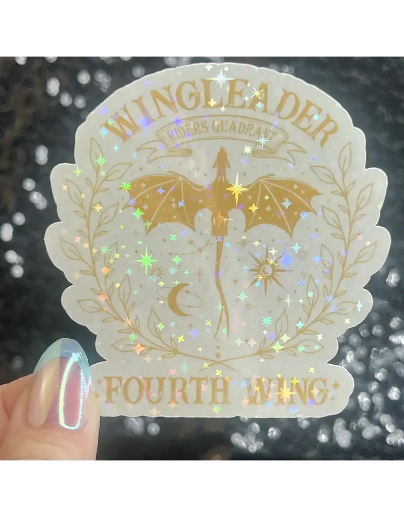 FatedFiction Wingleader Fourth Wing Holographic Sticker