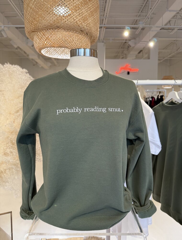 p e t i t r u e Probably Reading Smut Crewneck