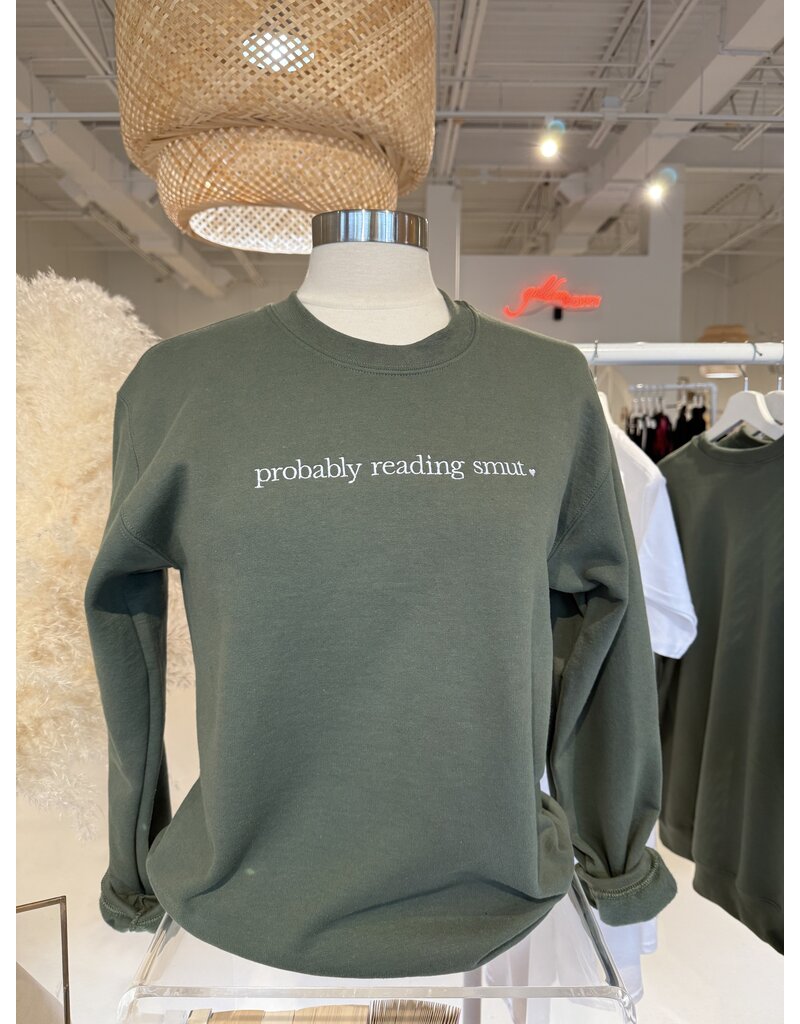p e t i t r u e Probably Reading Smut Crewneck
