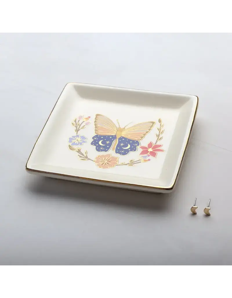 Scout Curated Wears Jewelry Dish & Stud Earrings - Butterfly Cream