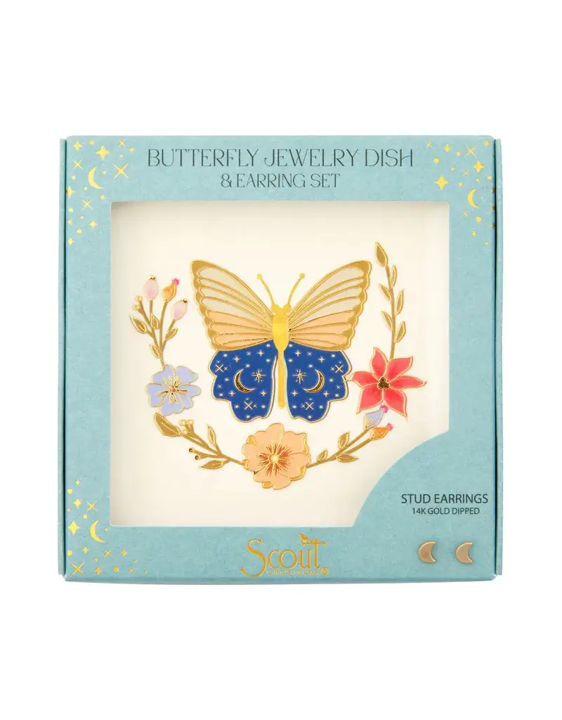 Scout Curated Wears Jewelry Dish & Stud Earrings - Butterfly Cream