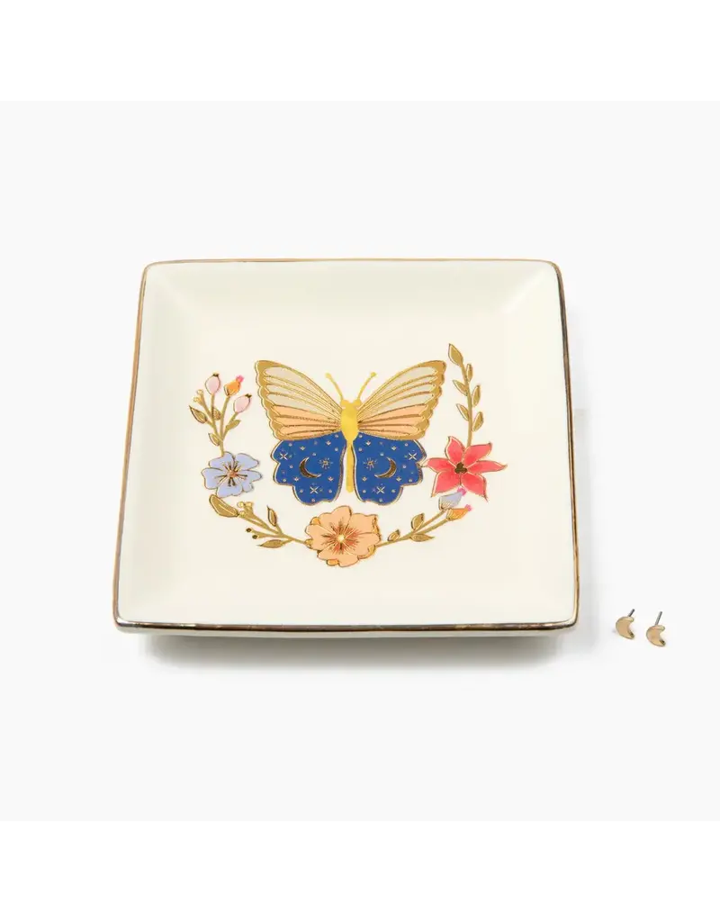 Scout Curated Wears Jewelry Dish & Stud Earrings - Butterfly Cream