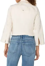 Liverpool Jacket With Wide Sleeves W/ Embroider Florals