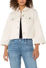 Liverpool Jacket With Wide Sleeves W/ Embroider Florals