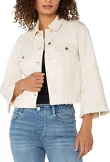 Liverpool Jacket With Wide Sleeves W/ Embroider Florals