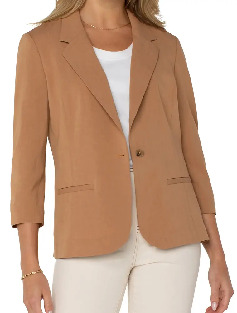 Liverpool Fitted Blazer With Ruched Sleeves