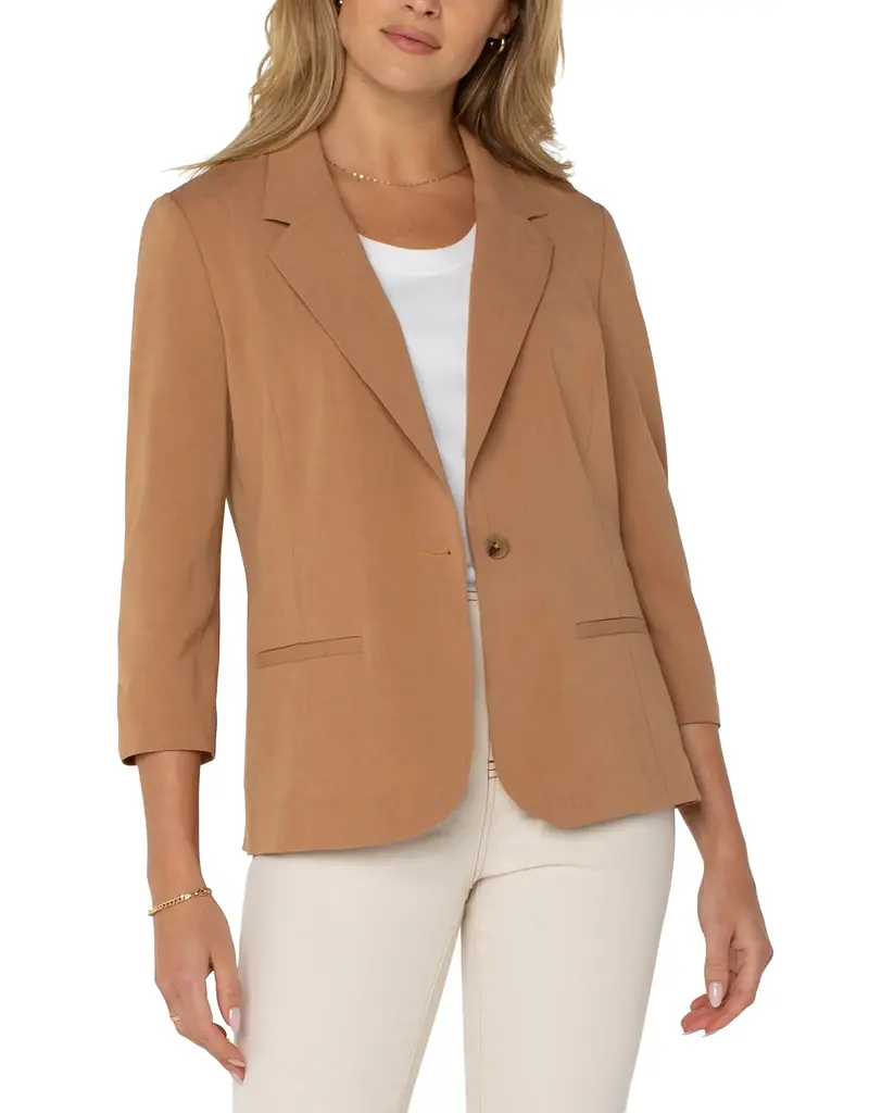 Liverpool Fitted Blazer With Ruched Sleeves