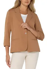 Liverpool Fitted Blazer With Ruched Sleeves