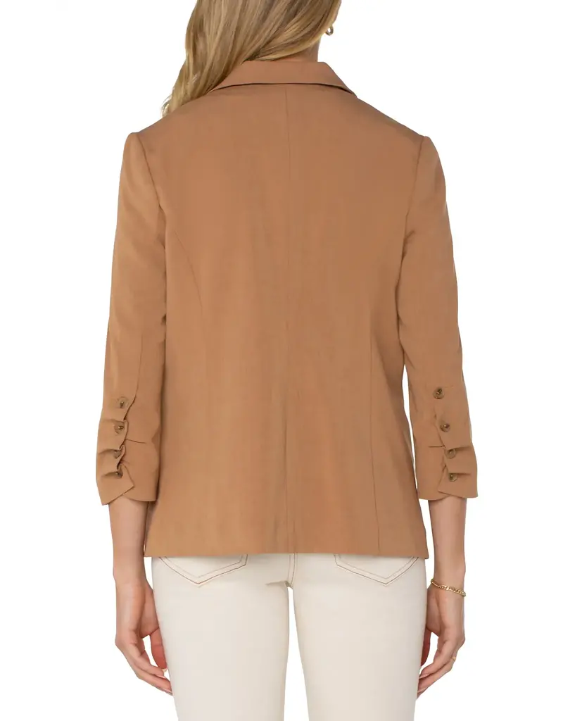 Liverpool Fitted Blazer With Ruched Sleeves