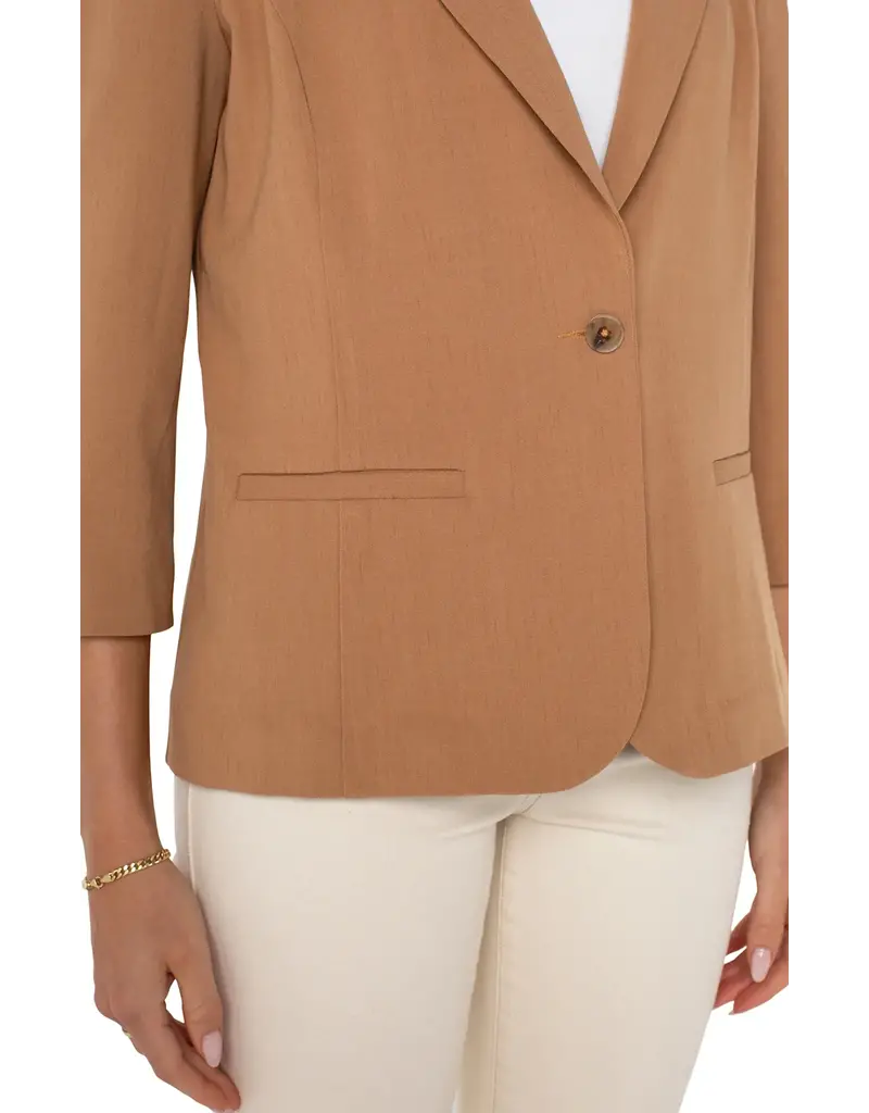 Liverpool Fitted Blazer With Ruched Sleeves