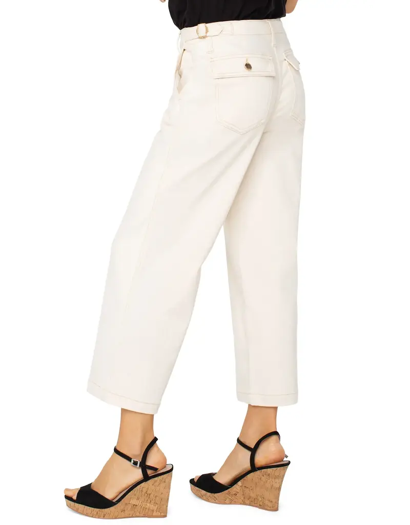 Liverpool Utility Stride Wide Leg Crop W/ Side Tabs