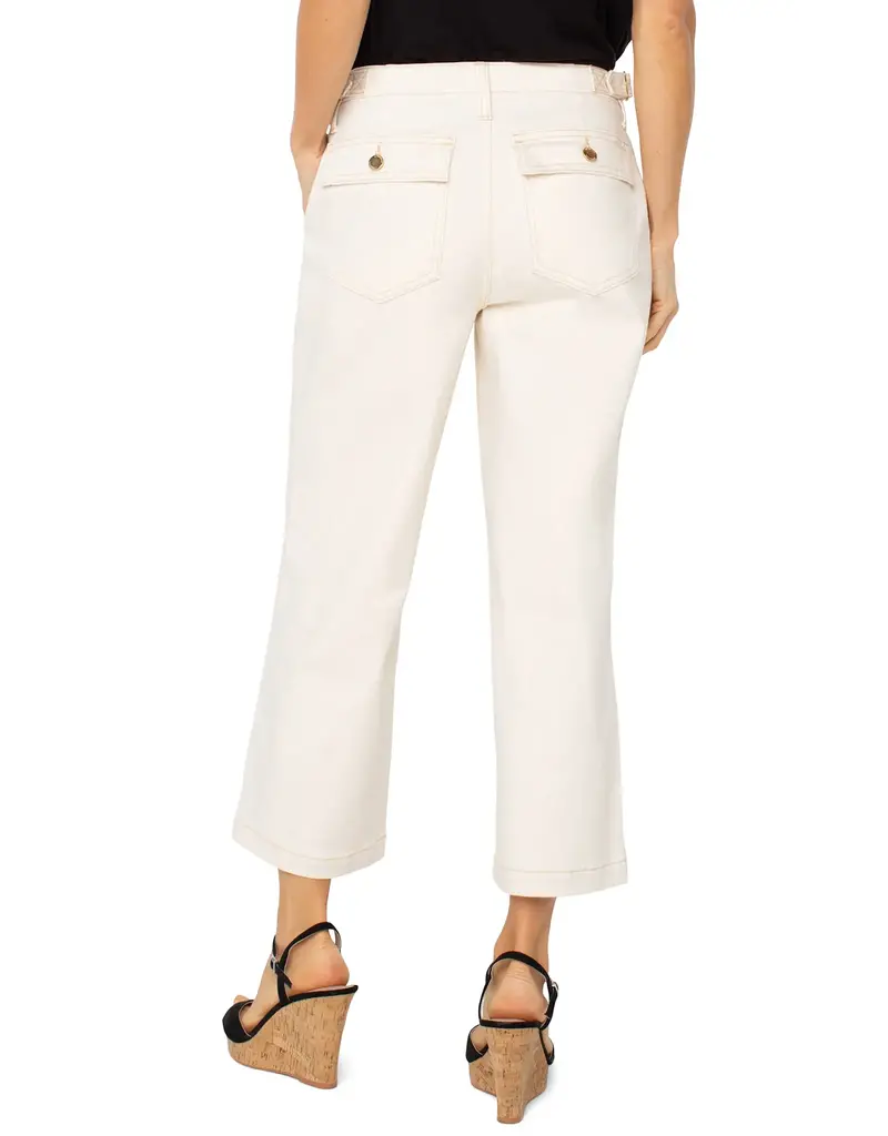 Liverpool Utility Stride Wide Leg Crop W/ Side Tabs