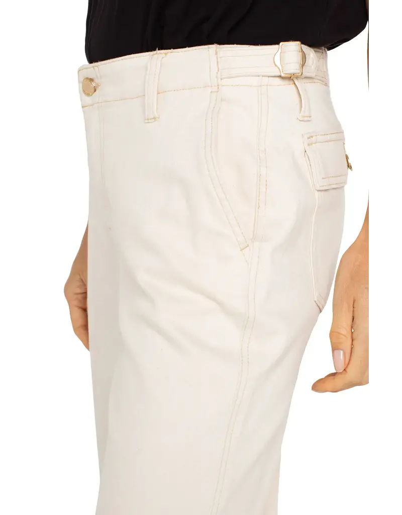 Liverpool Utility Stride Wide Leg Crop W/ Side Tabs