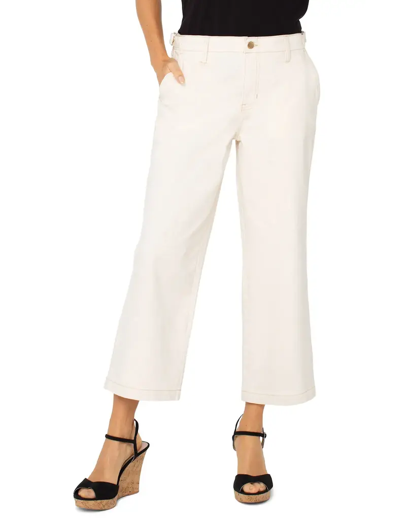 Liverpool Utility Stride Wide Leg Crop W/ Side Tabs
