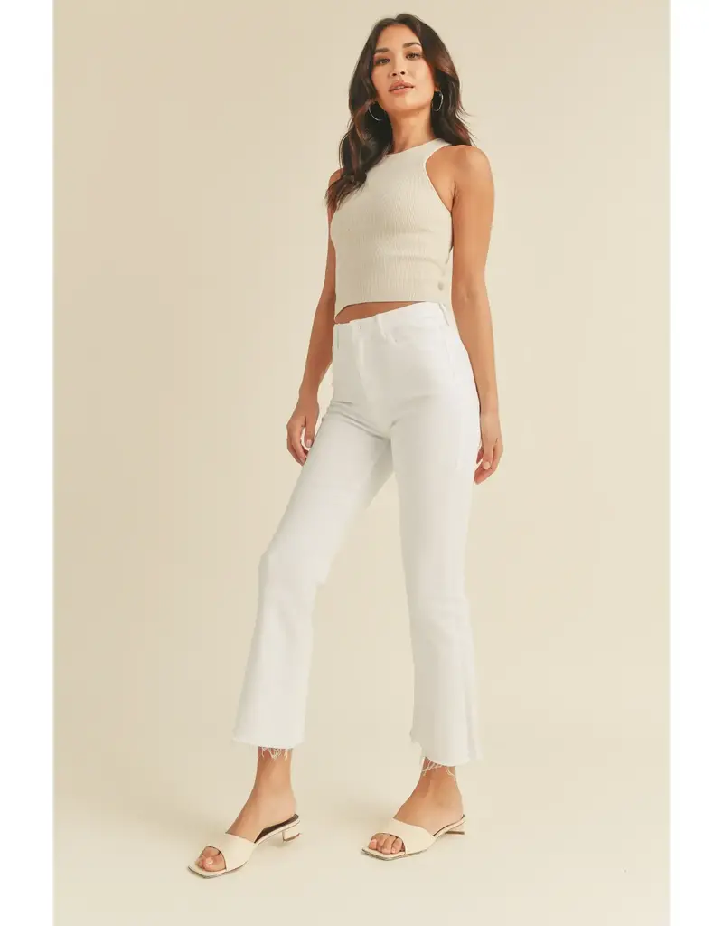 Just Black Denim High Rise Tonal Crop Flare