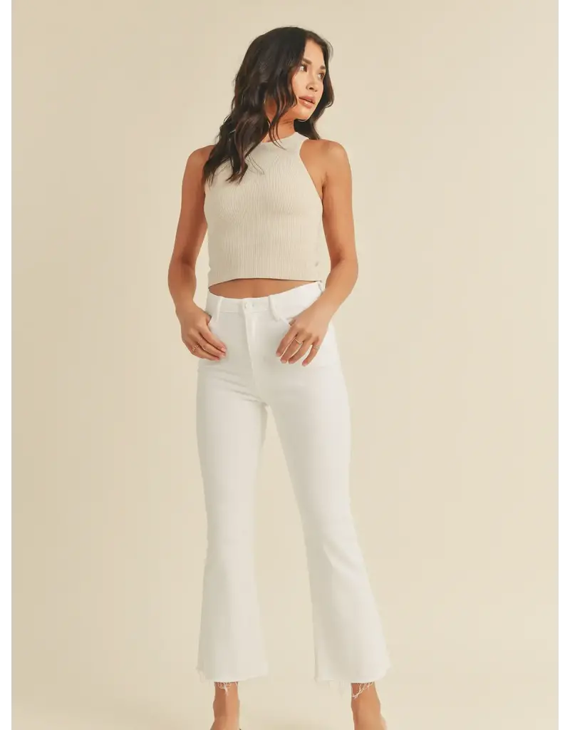 Just Black Denim High Rise Tonal Crop Flare