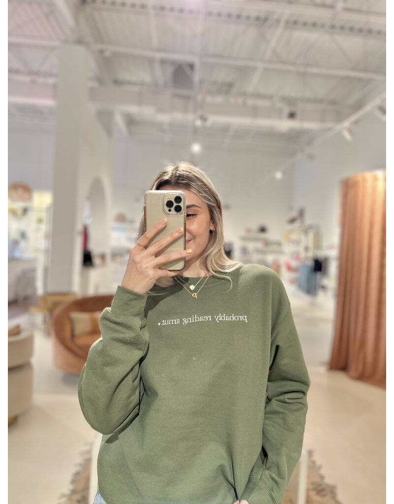 p e t i t r u e Probably Reading Smut Crewneck