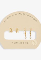 A Littles & Co. SOUL SHINE Set of 2 Textured Pearl Earrings