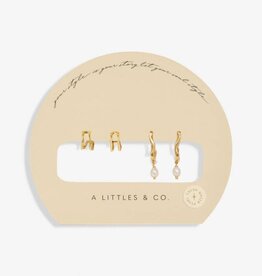 A Littles & Co. SOUL SHINE Set of 2 Textured Pearl Earrings