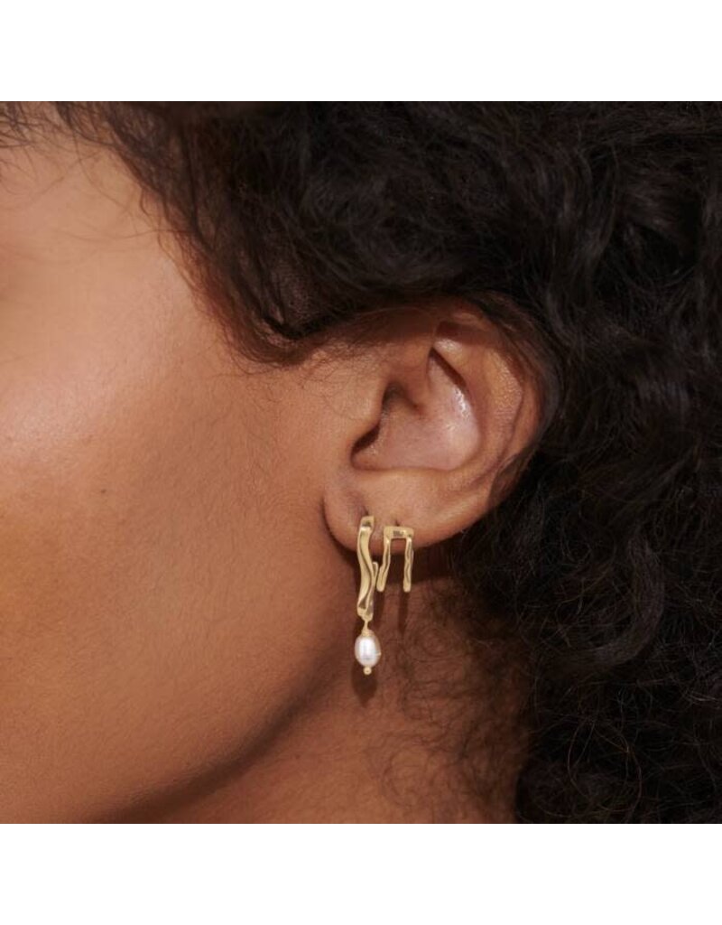 A Littles & Co. SOUL SHINE Set of 2 Textured Pearl Earrings