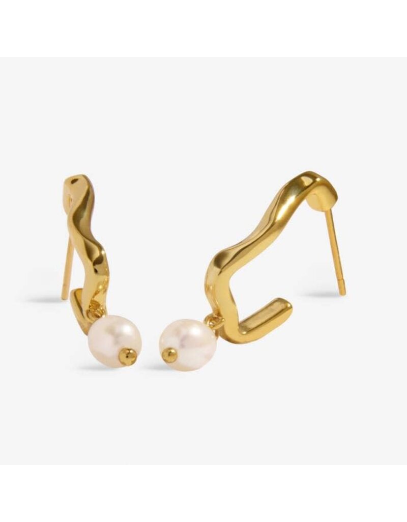 A Littles & Co. SOUL SHINE Set of 2 Textured Pearl Earrings