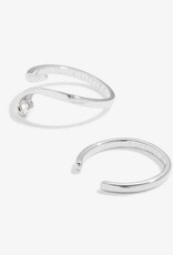 A Littles & Co. SOUL SHINE Set of 2 CZ Wave Rings