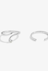 A Littles & Co. SOUL SHINE Set of 2 CZ Wave Rings