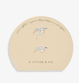 A Littles & Co. SOUL SHINE Set of 2 CZ Wave Rings