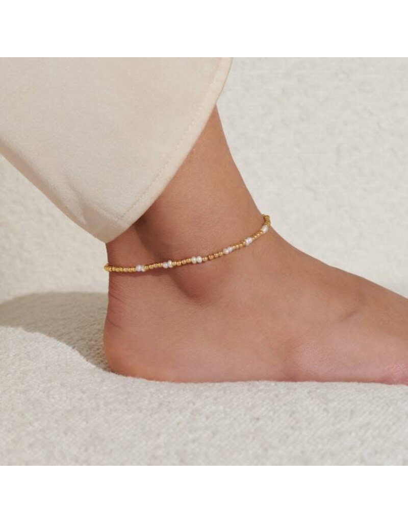 A Littles & Co. ANKLET Gold Plated Pearl