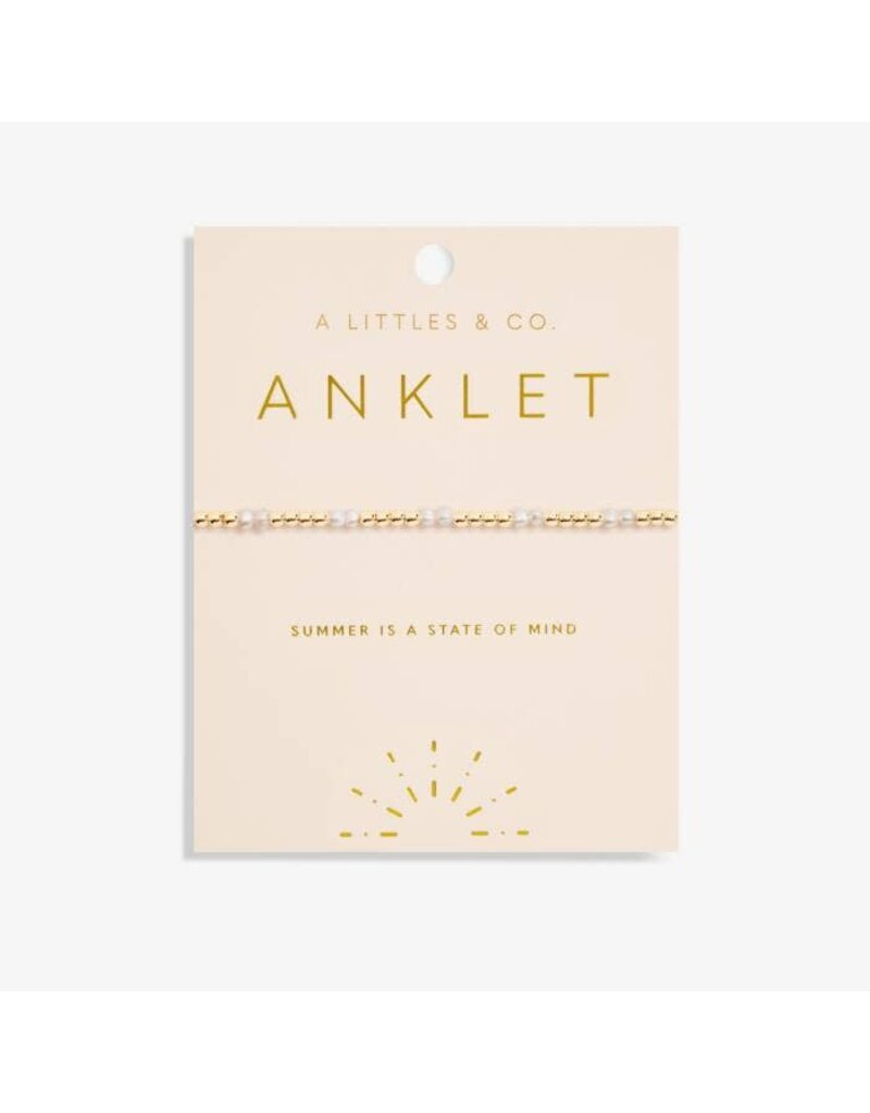 A Littles & Co. ANKLET Gold Plated Pearl