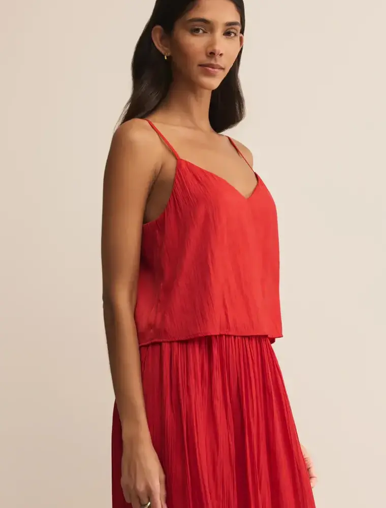 Z Supply Fiore Crinkle Satin Tank