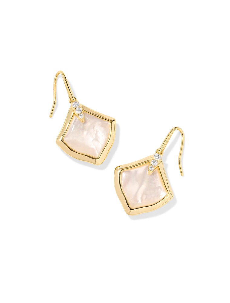 Kendra Scott Joelle Drop Earring Gold Ivory Mother of Pearl